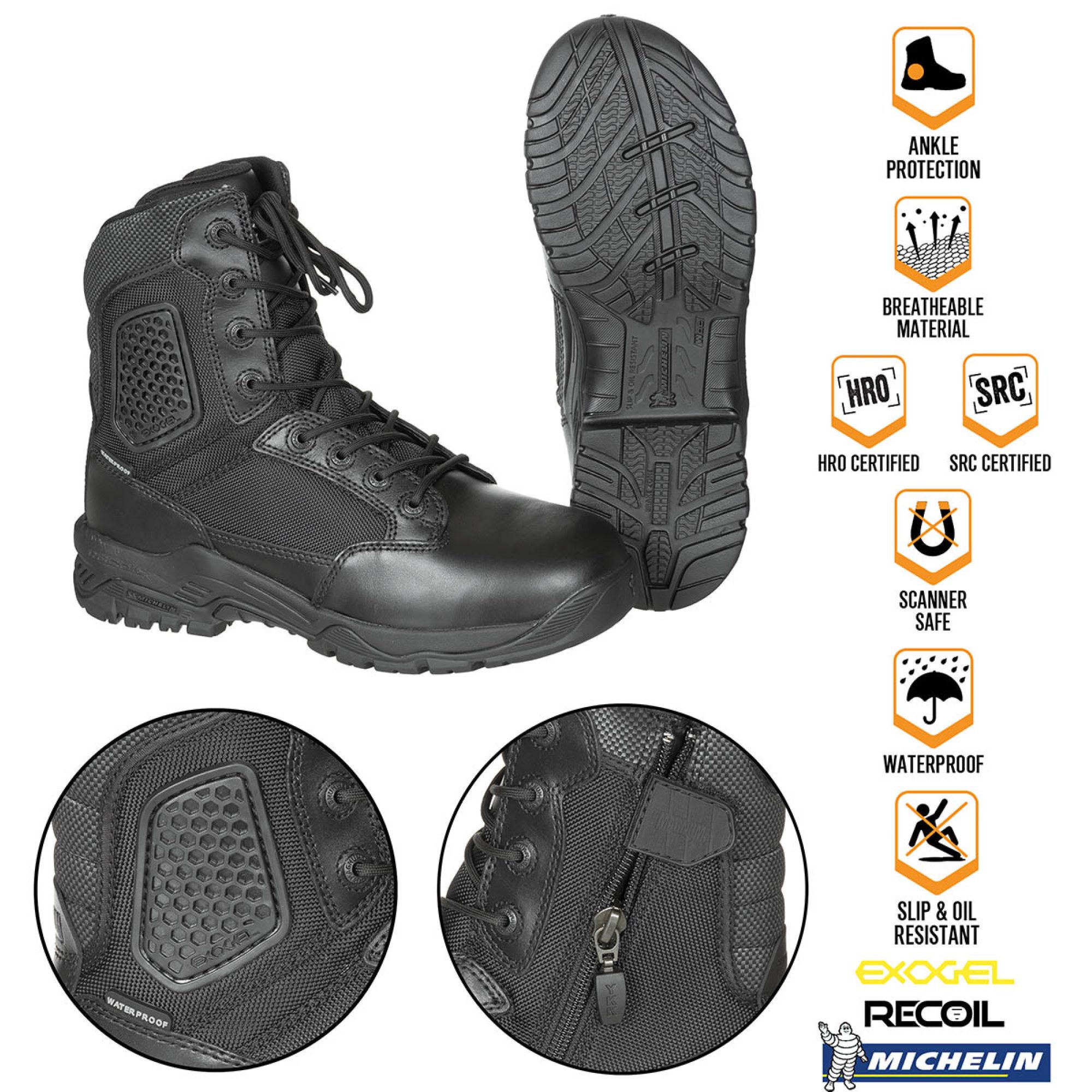 Einsatzstiefel,  „MAGNUM“, Strike Force 8.0,  schwarz