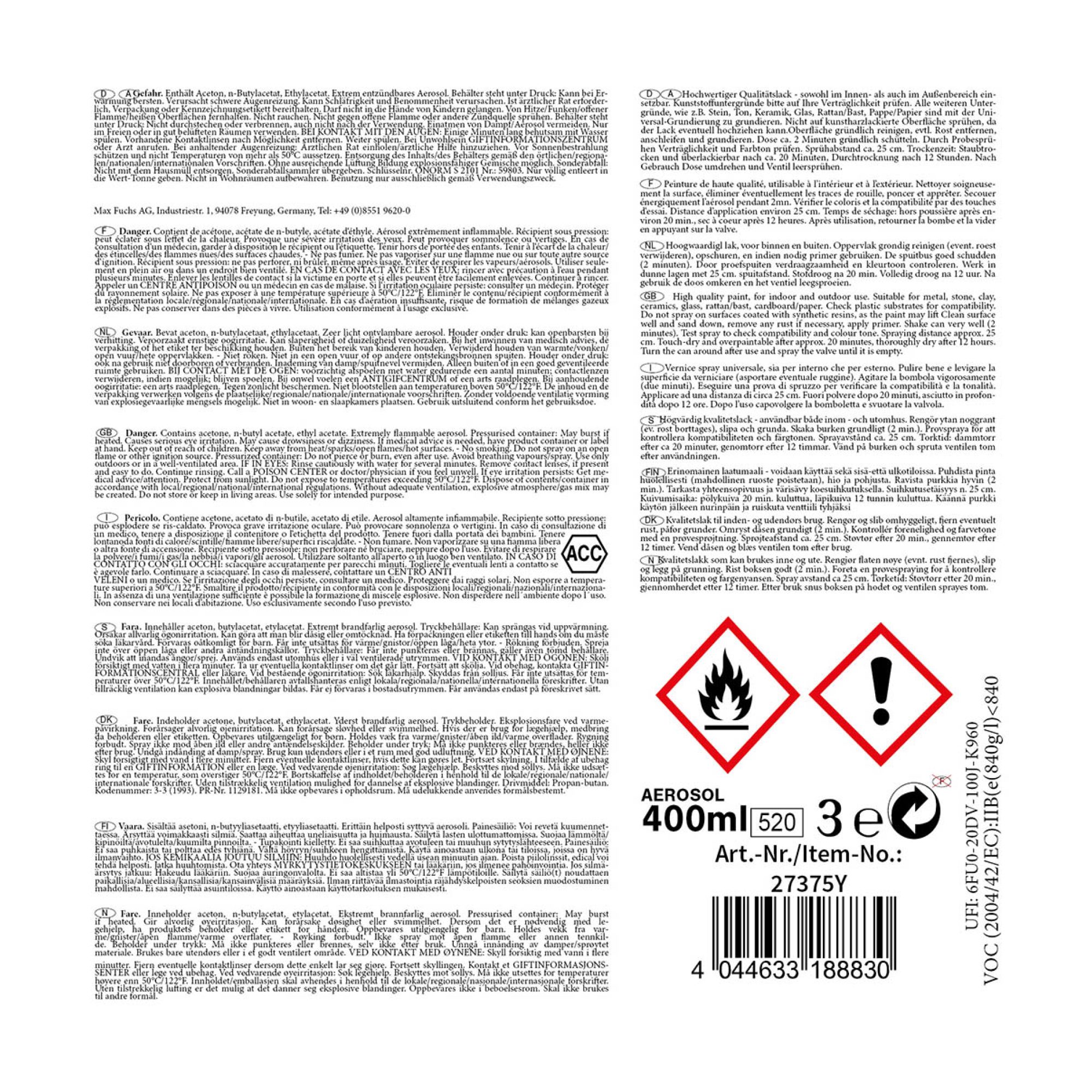 Army Farbspray, UNIVERSALGRUNDIERUNG,  400 ml