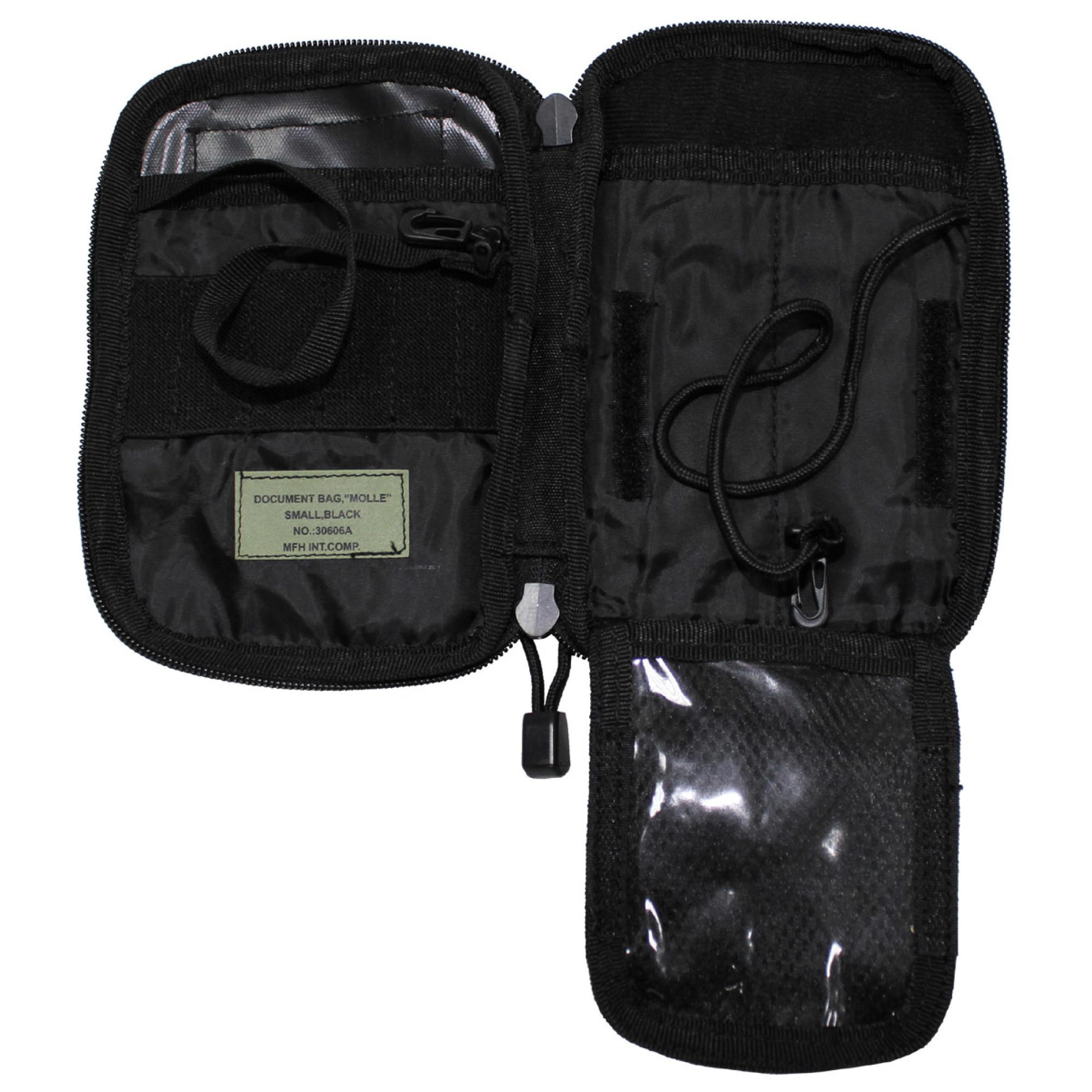 Dokumenten-/Smartphone-Tasche, „MOLLE“,  schwarz