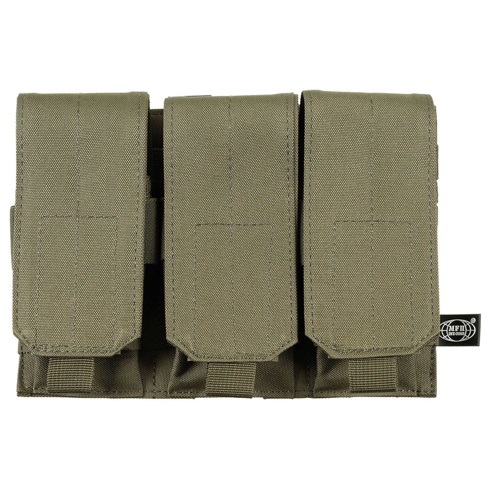 Magazintasche, 3-fach, „MOLLE“, oliv