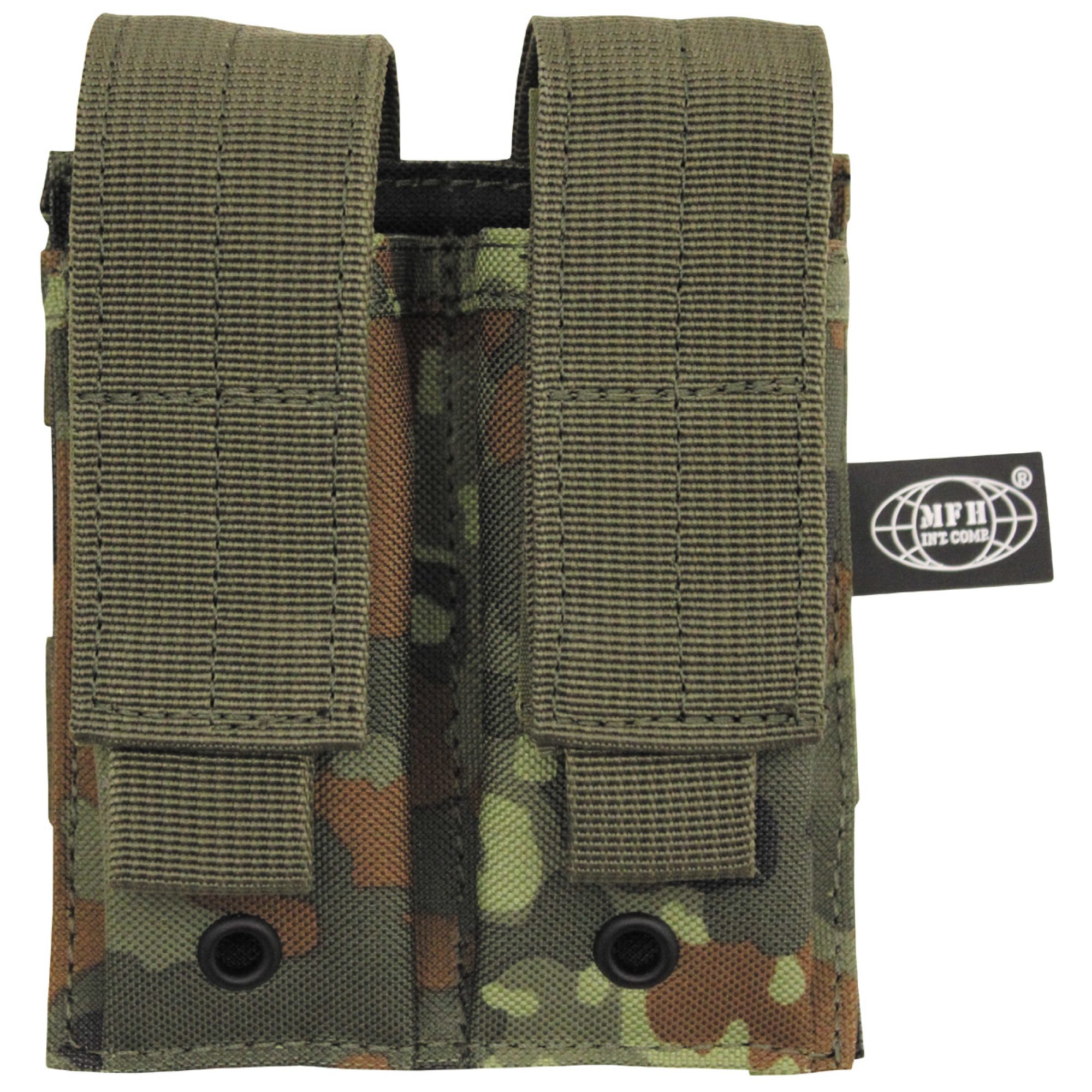 Magazintasche,  2-fach,  klein, „MOLLE“, flecktarn