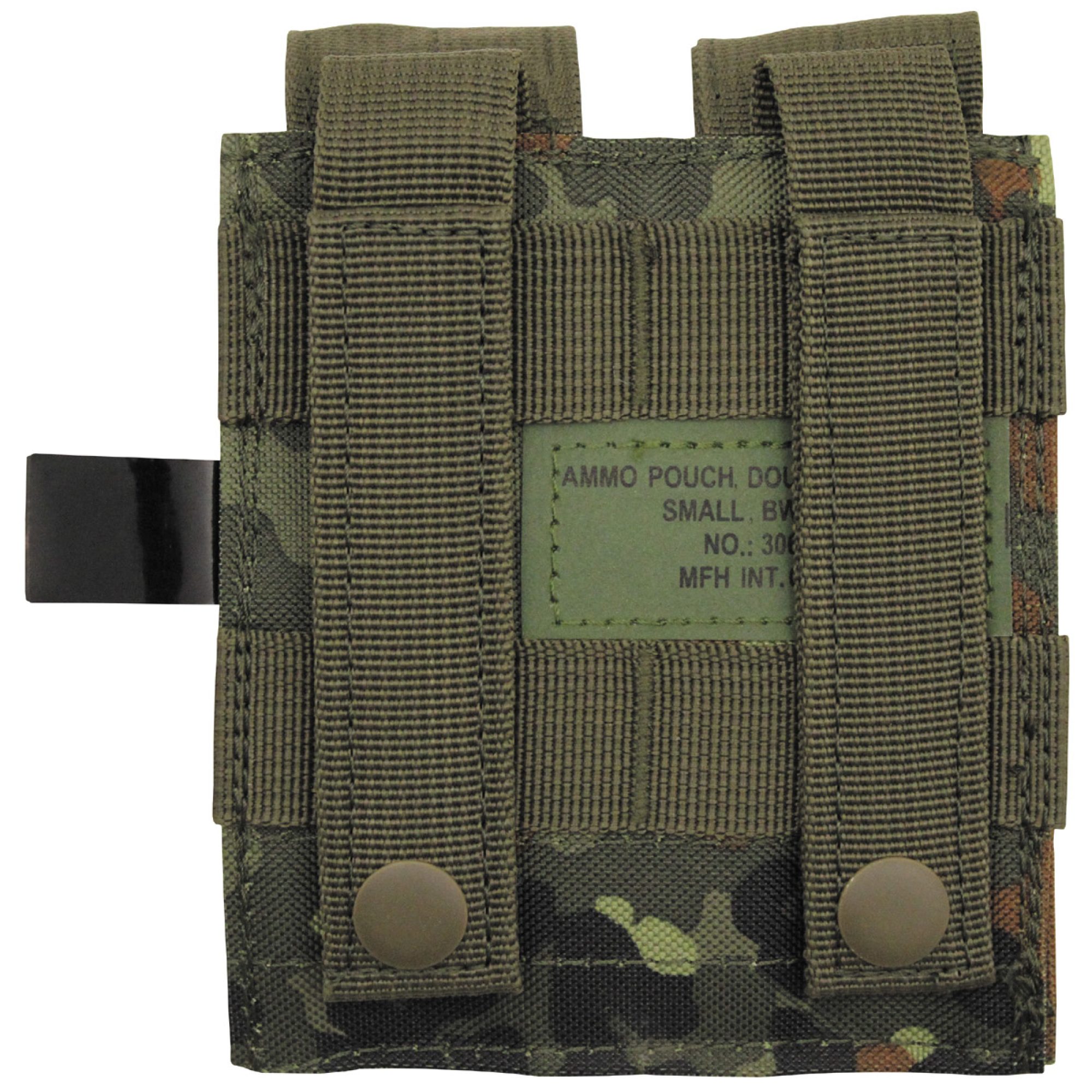 Magazintasche,  2-fach,  klein, „MOLLE“, flecktarn