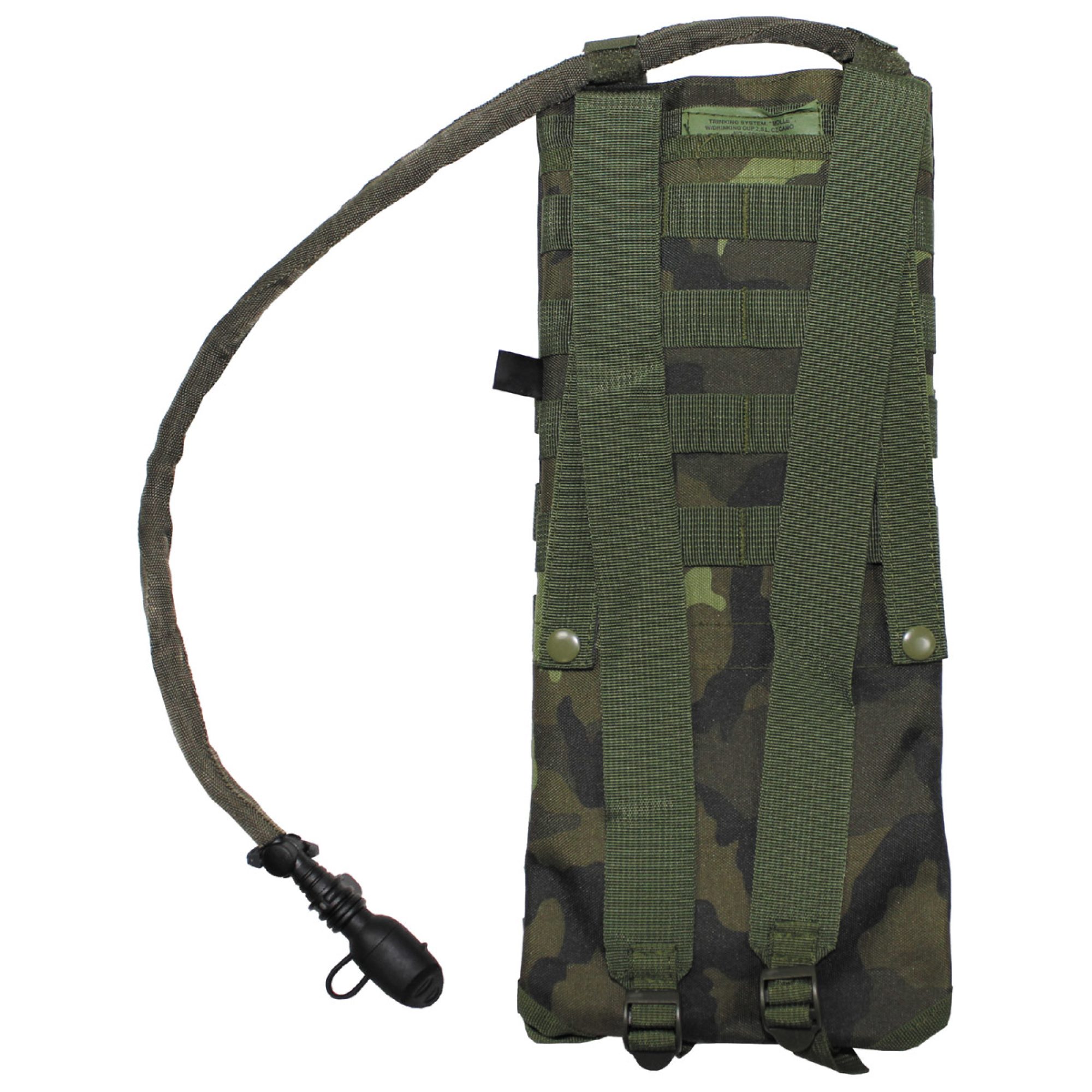 Trinksystem,  „MOLLE“,  2, 5 l, mit TPU-Beutel,  M 95 CZ tarn