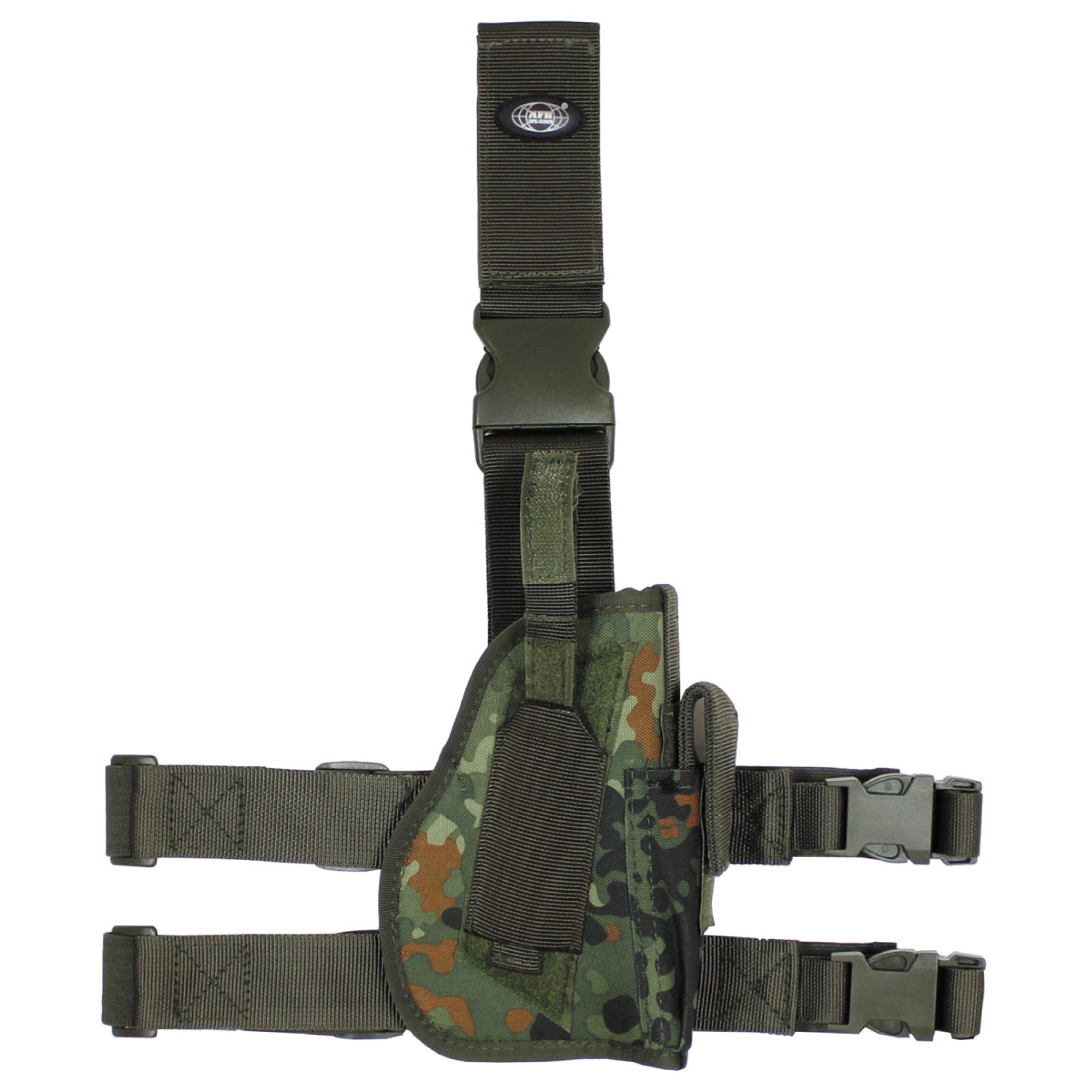 Pistolenbeinholster,  rechts, flecktarn