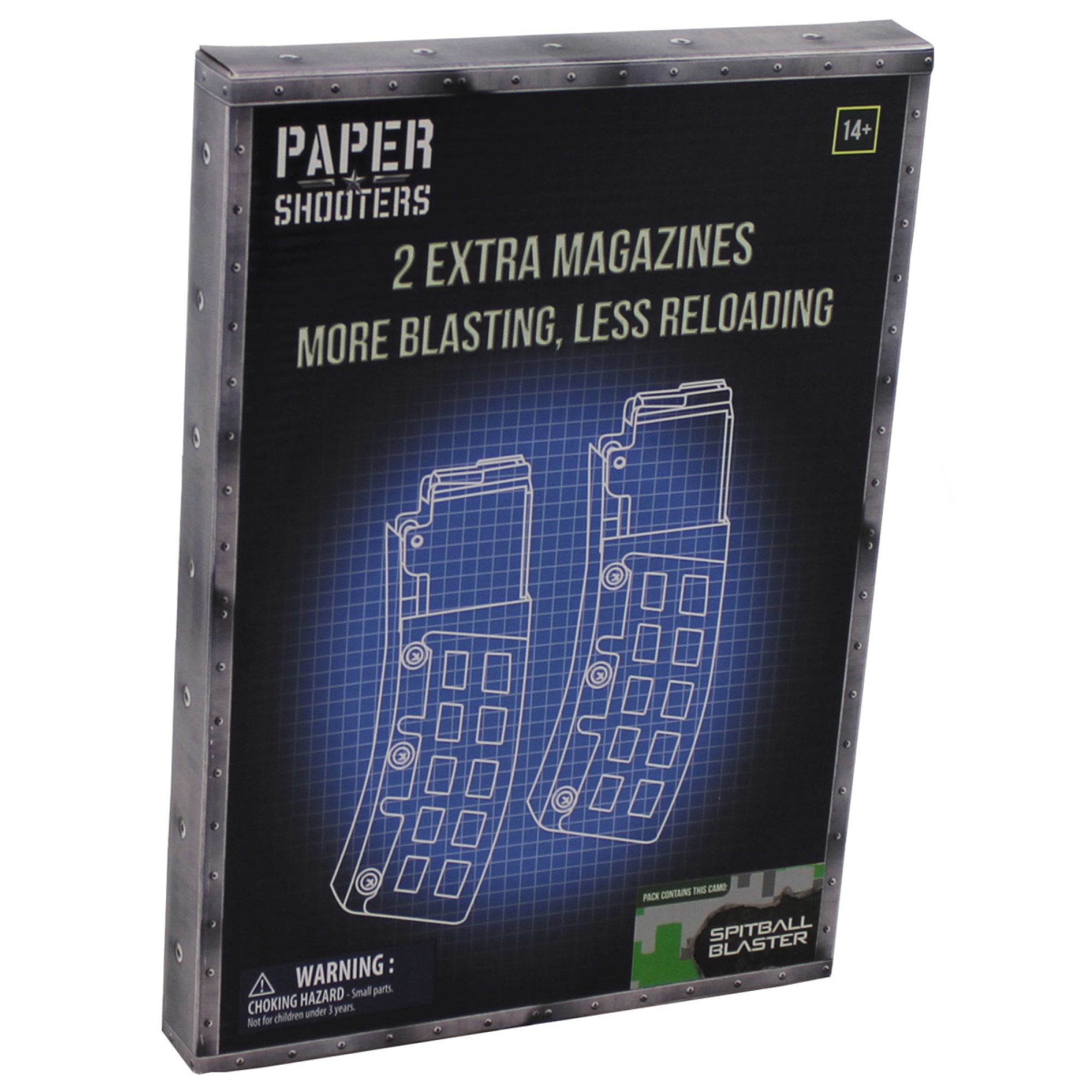 PAPER SHOOTERS,  Bausatz, Magazin „Green Spit“,  2er Pack