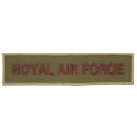 Brit. Stickabzeichen,  khaki, „ROYAL AIR FORCE“,  neuw. (10 Stück)