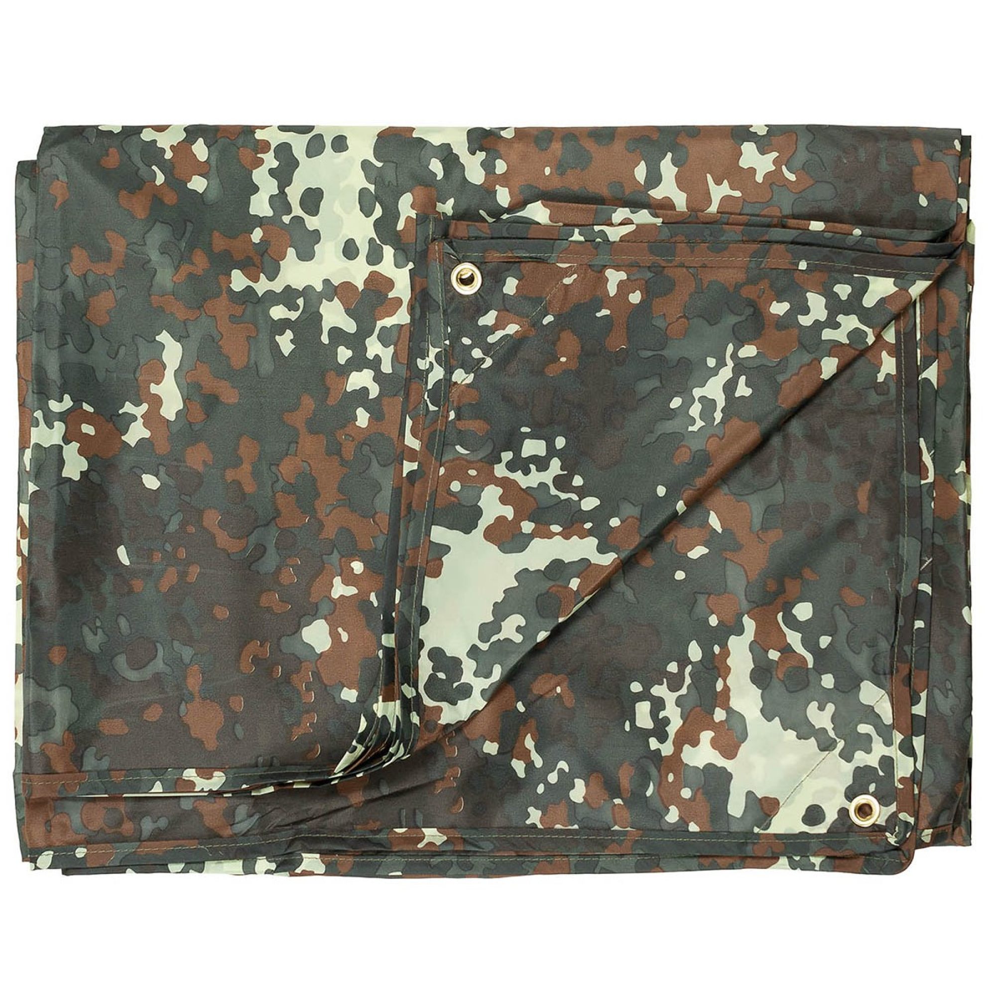 Mehrzweckplane,  „Tarp“, flecktarn,  ca. 400 x 500 cm