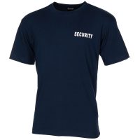 T-Shirt,  blau, „Security“,  bedruckt