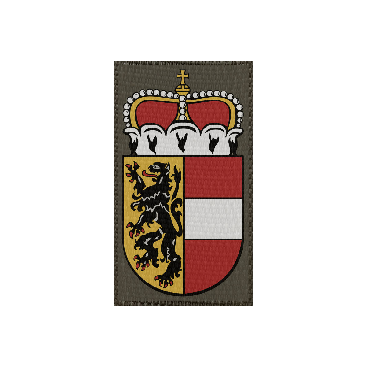 Wappen Salzburg 50x90mm Oliv, Klett Patch