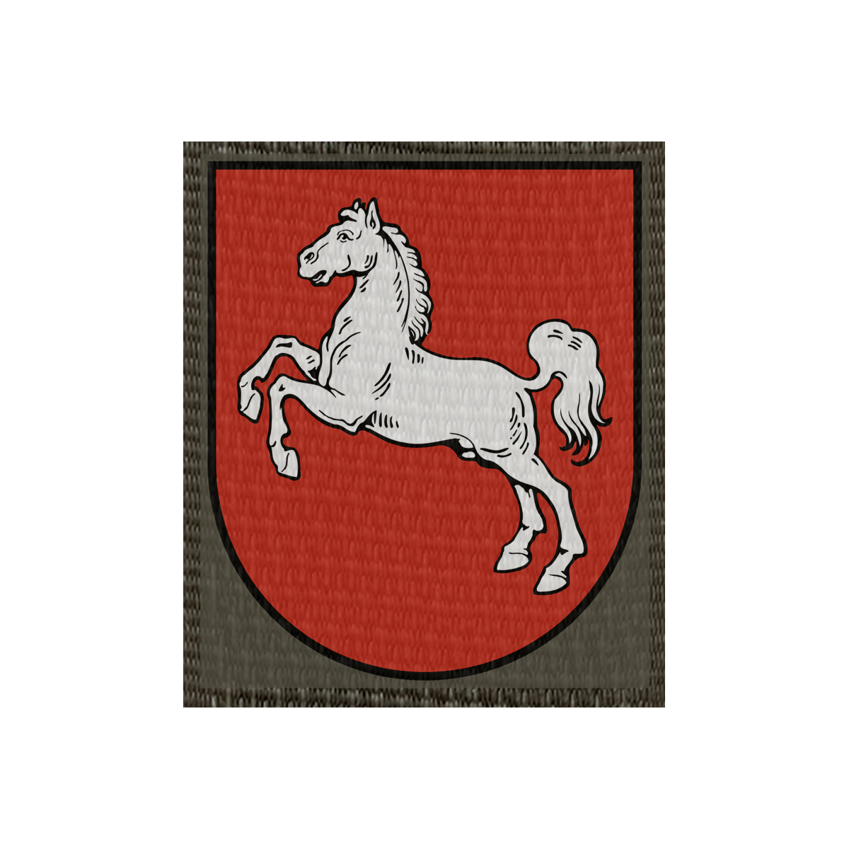 Wappen Niedersachsen 50x60mm Oliv, Klett Patch