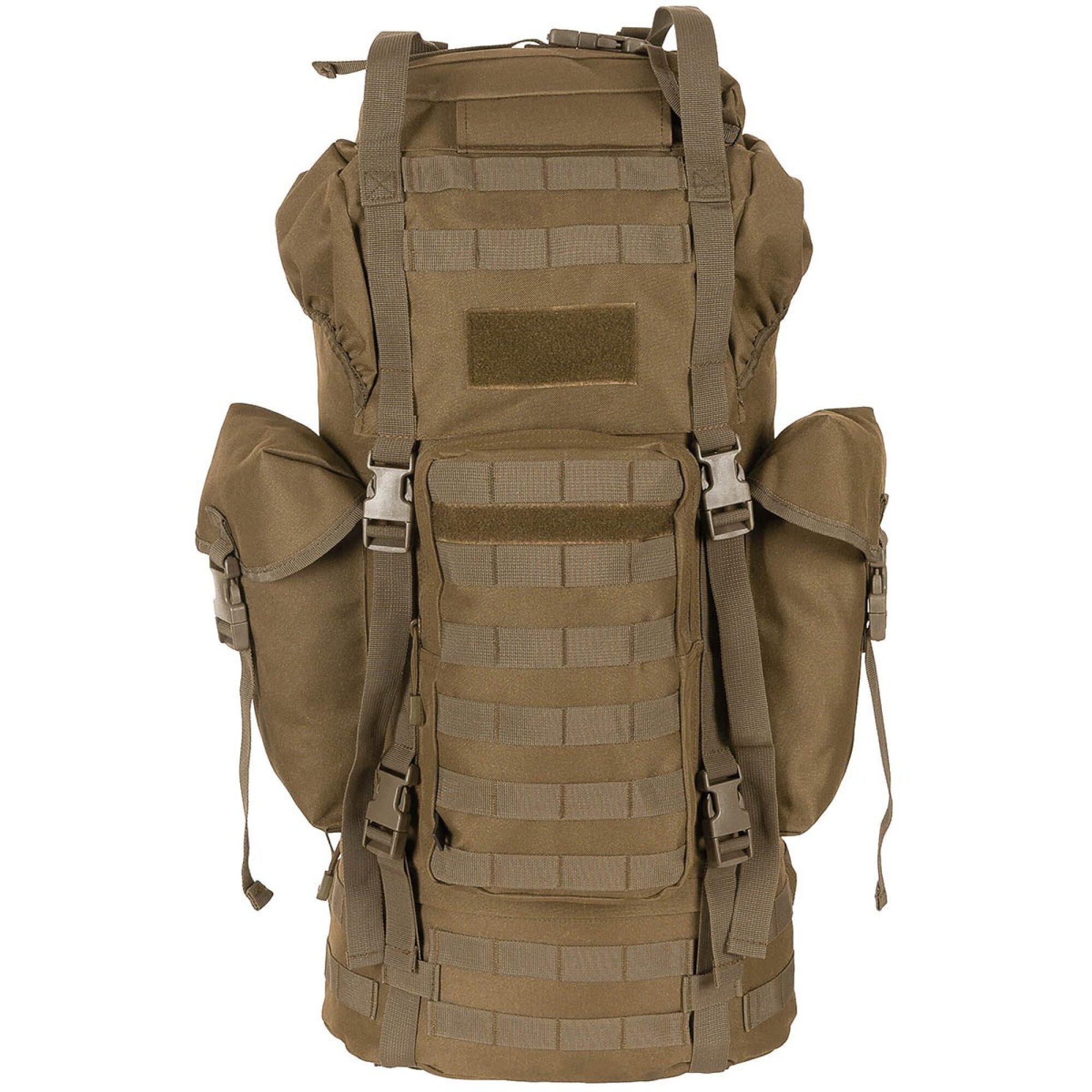 BW Kampfrucksack,  „MOLLE“, 65 l,  Alu-Aussteifung,  coyote