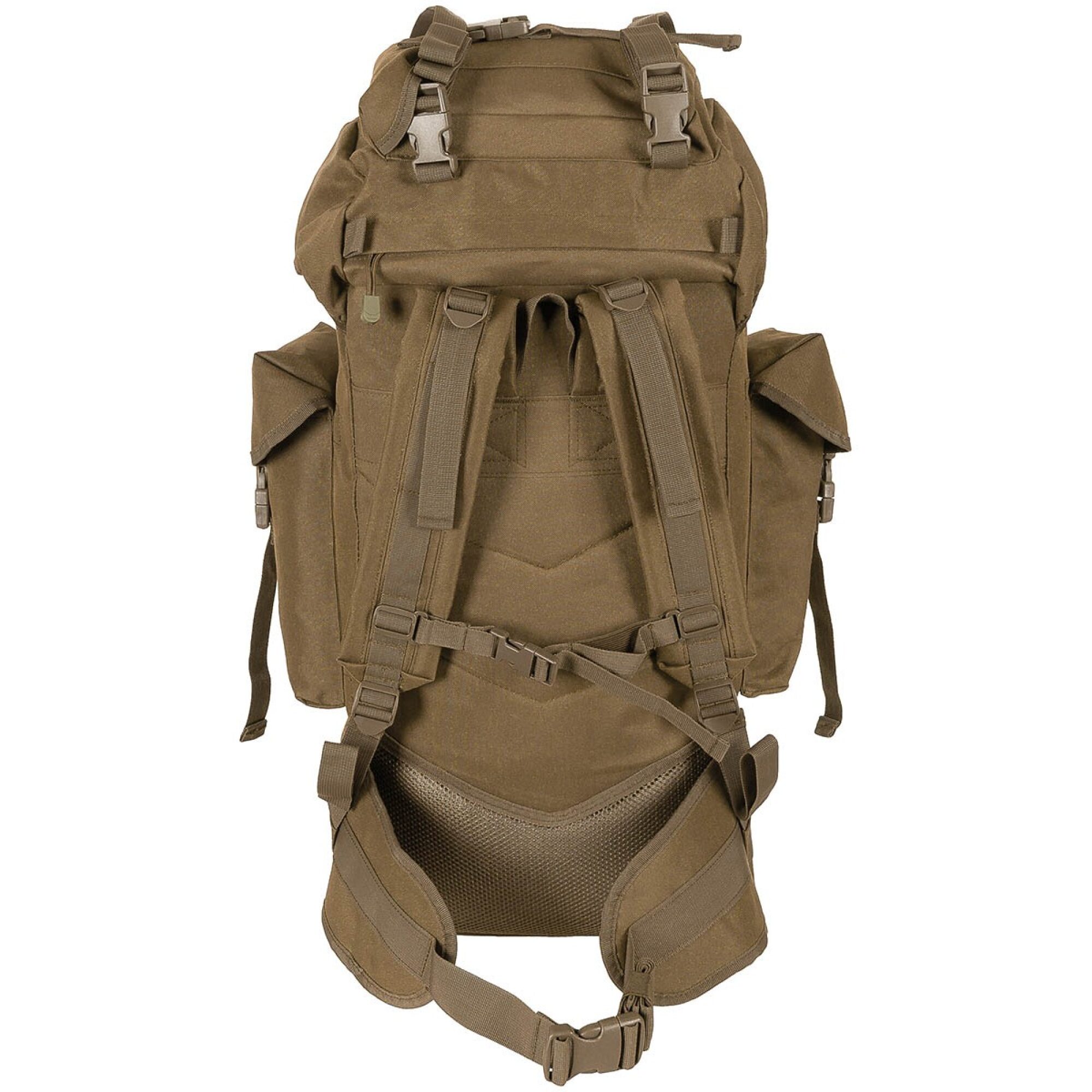 BW Kampfrucksack,  „MOLLE“, 65 l,  Alu-Aussteifung,  coyote