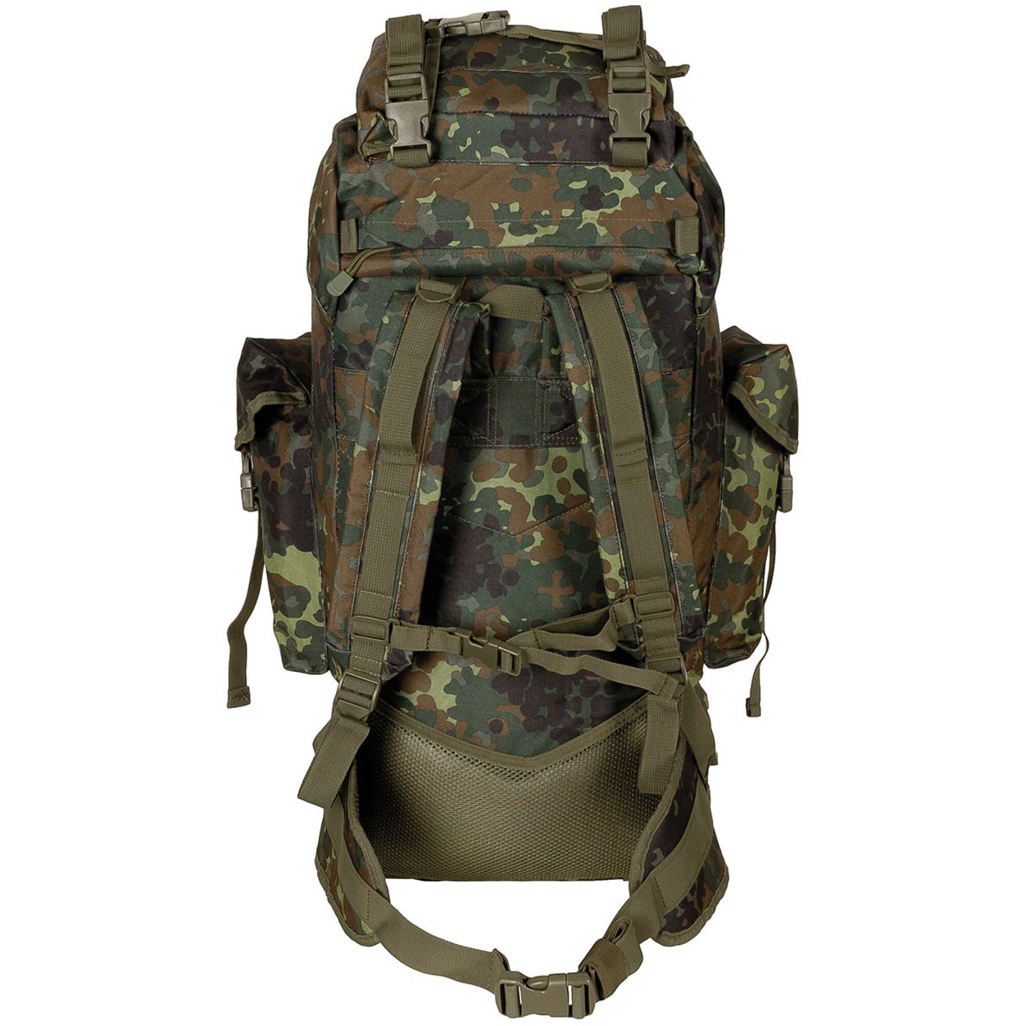 BW Kampfrucksack,  „MOLLE“, 65 l,  Alu-Ausst.,  flecktarn