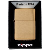 Feuerzeug,  Zippo, „Brushed Brass“,  unbefüllt