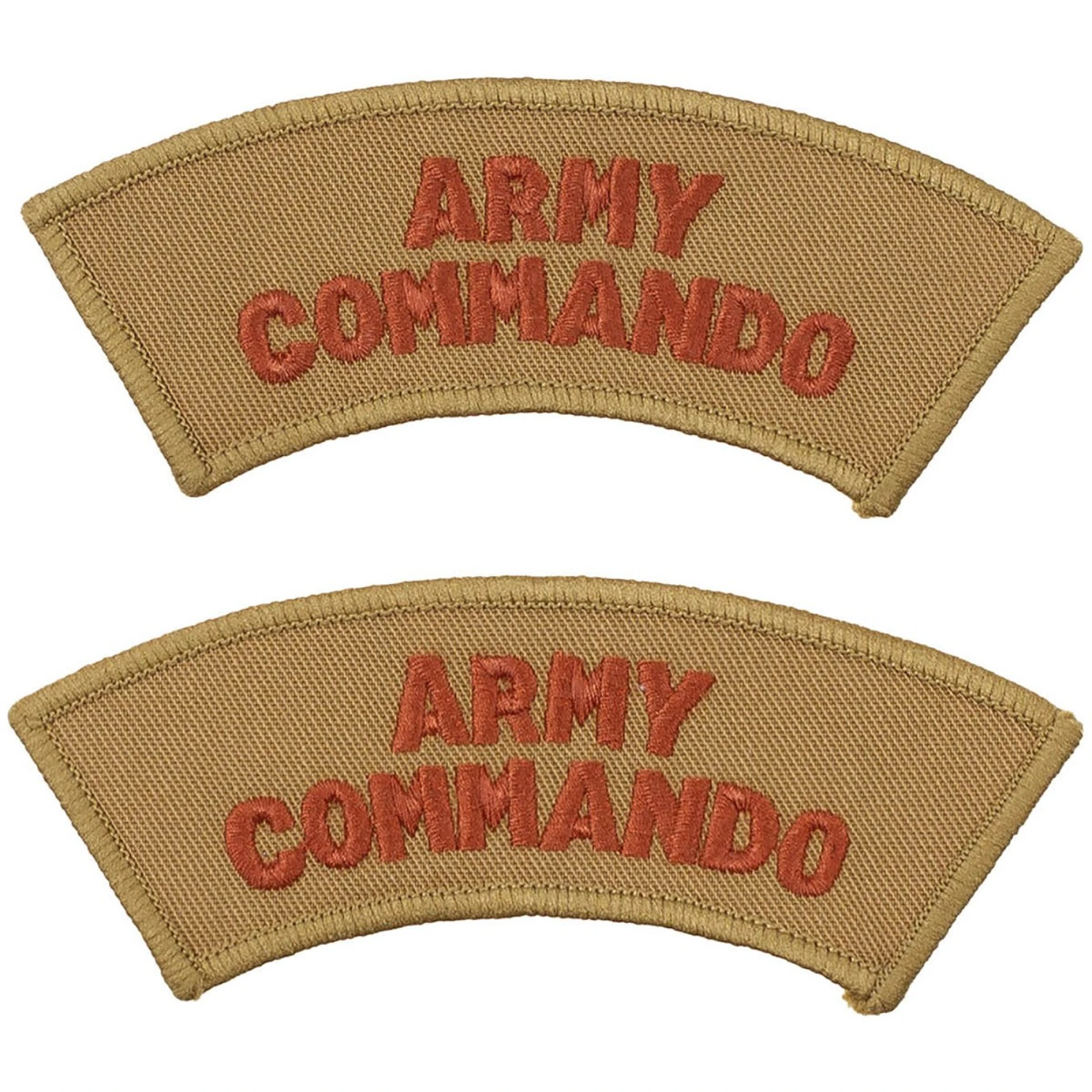 Brit. Stickabzeichen,  khaki, "ARMY COMMANDO",  neuw. (10 Stück)