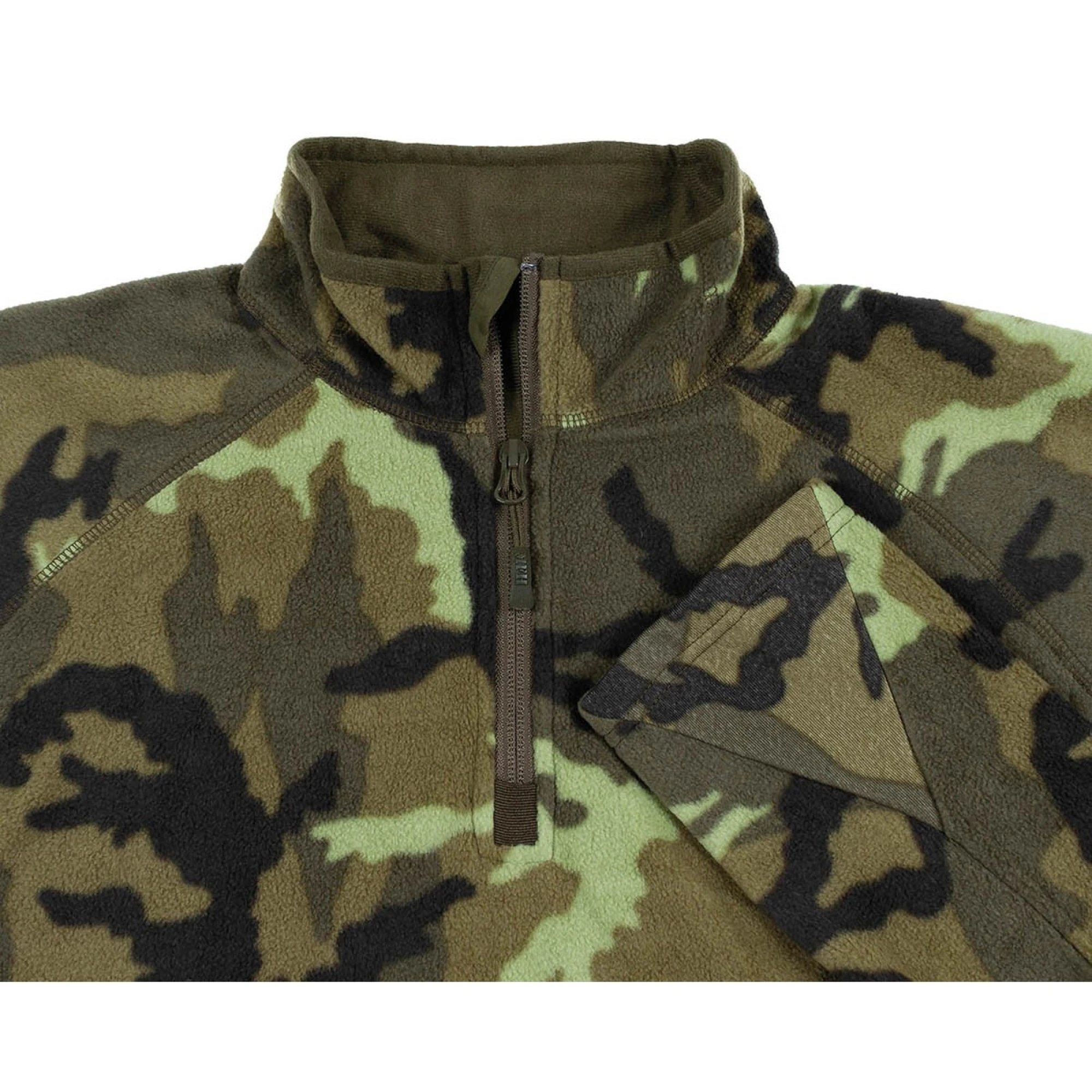 Shirt,  "Troyer",  Microfleece, langarm,  M95 CZ tarn,  200 g/m² – Bild 3