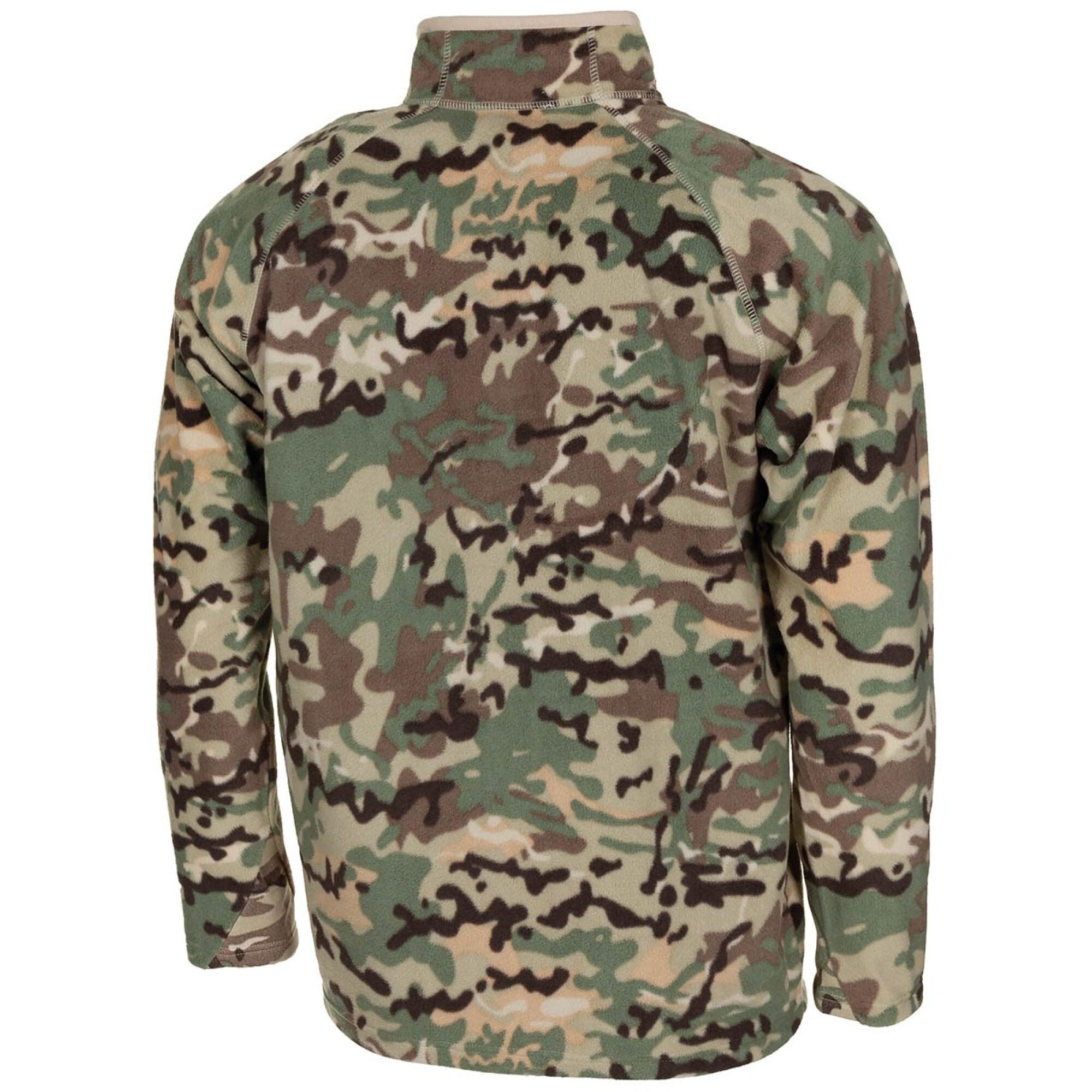 Shirt,  „Troyer“,  Microfleece, langarm,  op.-camo,  200 g/m²