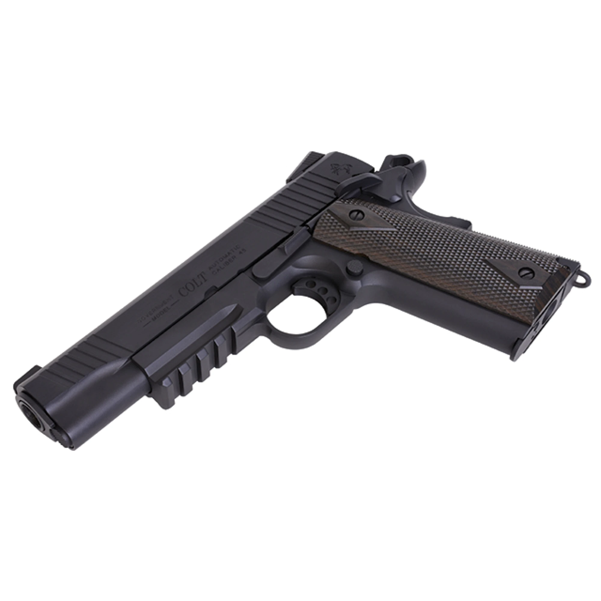 Colt 1911 Railgun Schwarz 6mm – Airsoft Co2 BlowBack