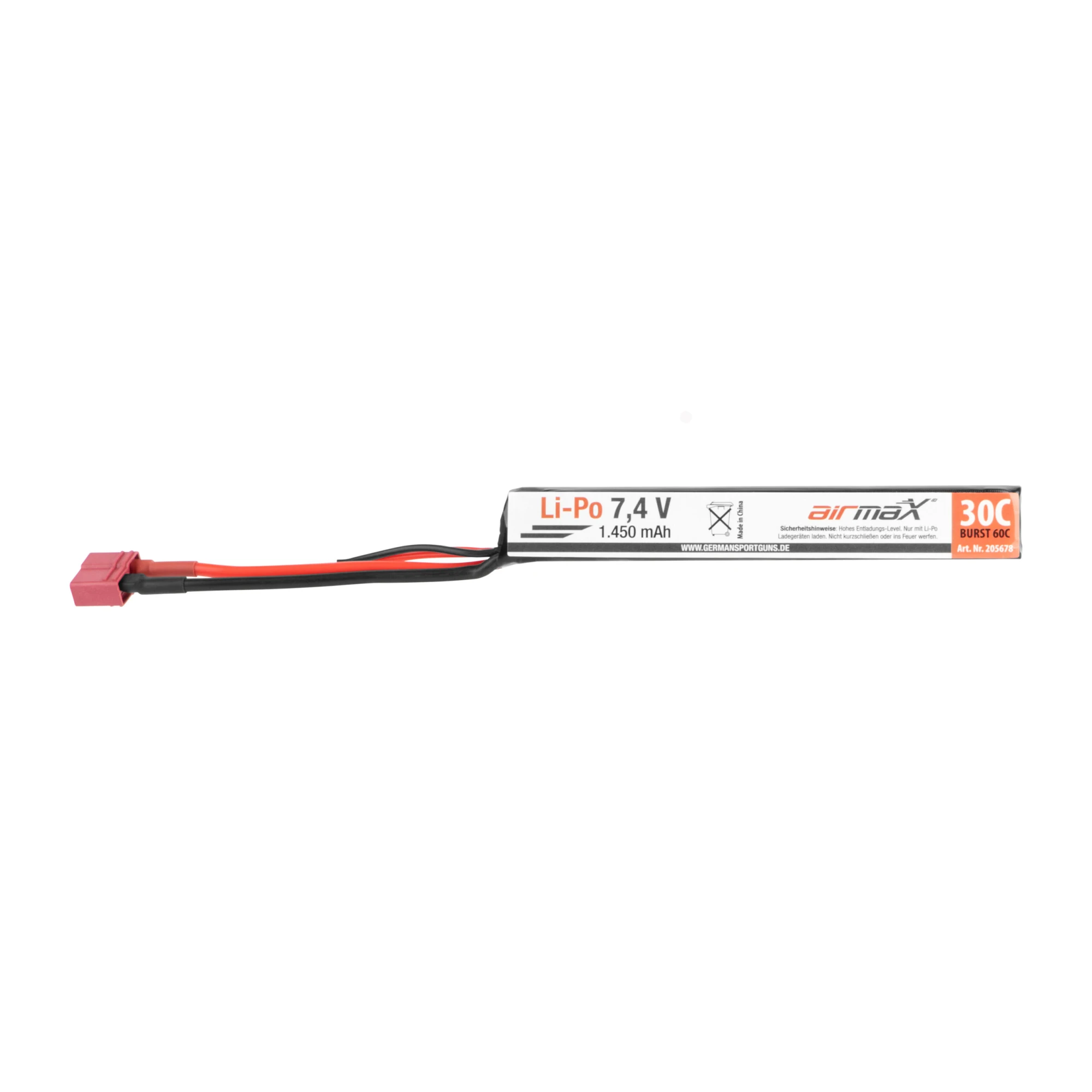 Akku Li-Po 7.4V 1.450 mAh Dean Stecker airmaX® – Airsoft