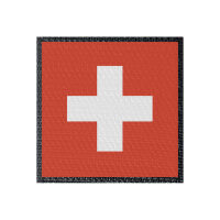 Patch Flagge Schweiz 50x50mm, Klett